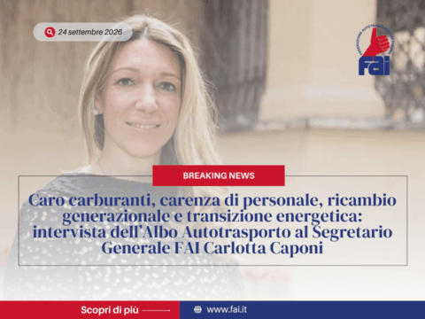 Intervista dell'Albo Autotrasporto al Segretario Generale FAI Carlotta Caponi