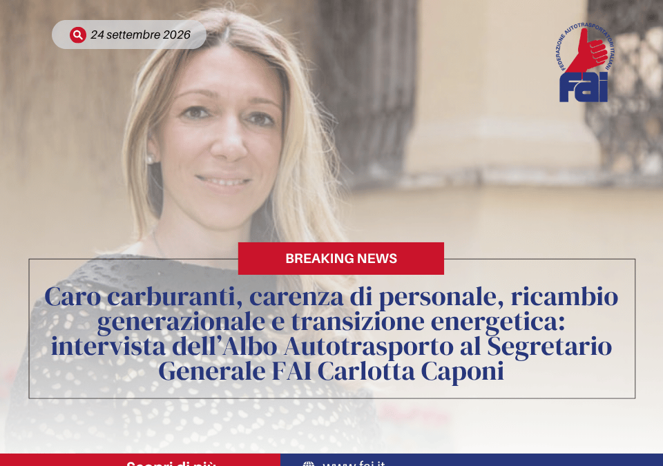Intervista dell'Albo Autotrasporto al Segretario Generale FAI Carlotta Caponi