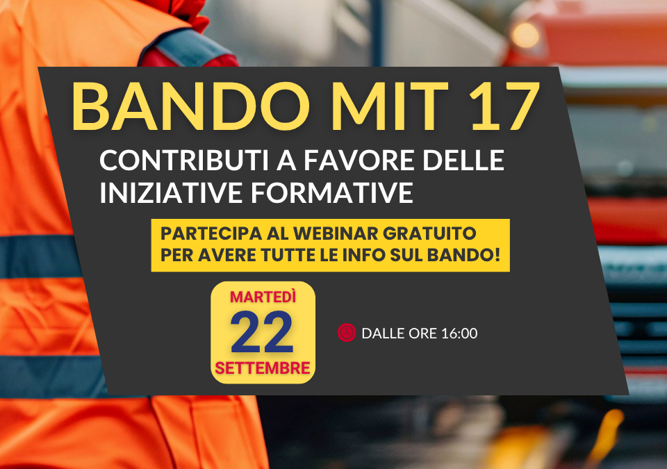 Bando MIT 17: webinar gratuito 22 settembre 2026
